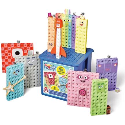 Set activitati matematice cu cuburi interconectabile - Eroii cu Zero - MathLink® Numberblocks