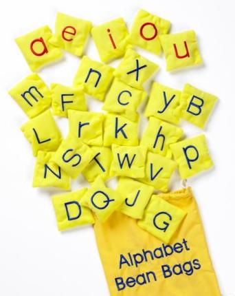 Alfabetul -Patratele umplute cu granule pentru invatarea literelor - 26 buc