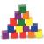 Cuburi de lemn colorate - Set de 100 buc în 6 culori