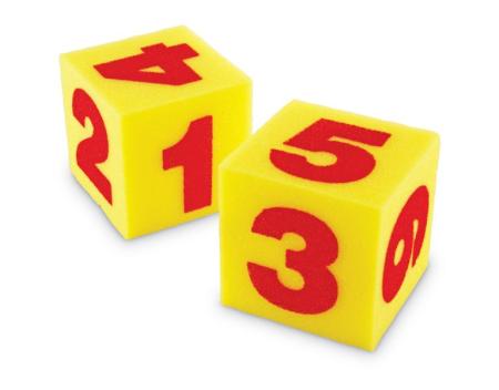 Cuburi mari cu numere - 2 buc