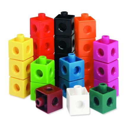 Cuburi de plastic, conectabile, colorate - Set de 500 buc